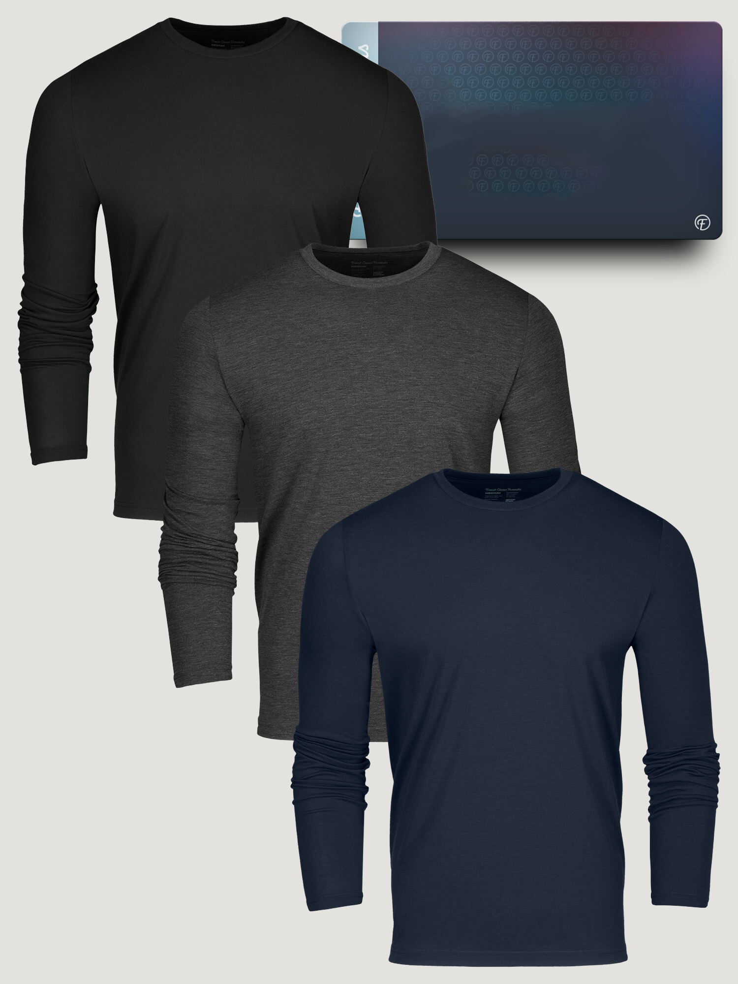 Performance Long Sleeve Crew Member 3-Pack