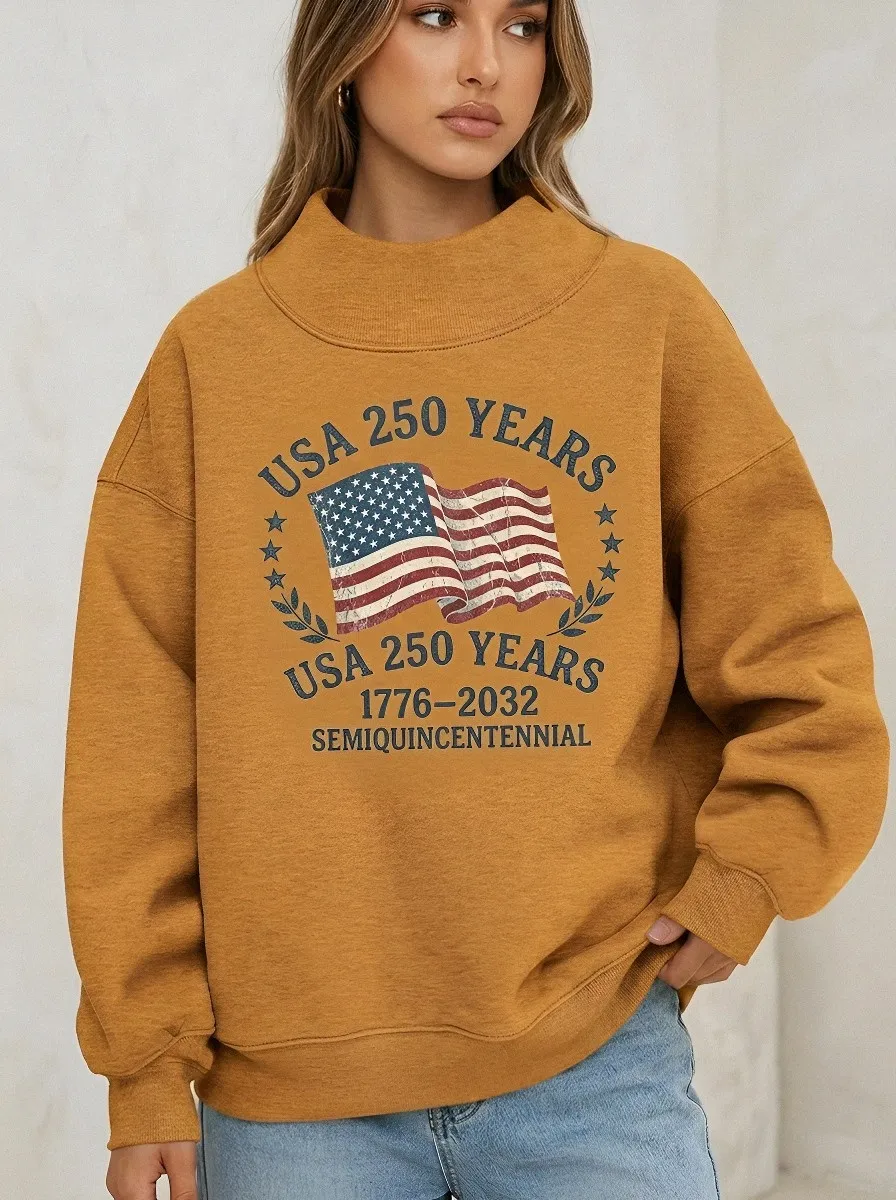 Anniversary Patriotic Flag Casual Hoodie Sweatshirt