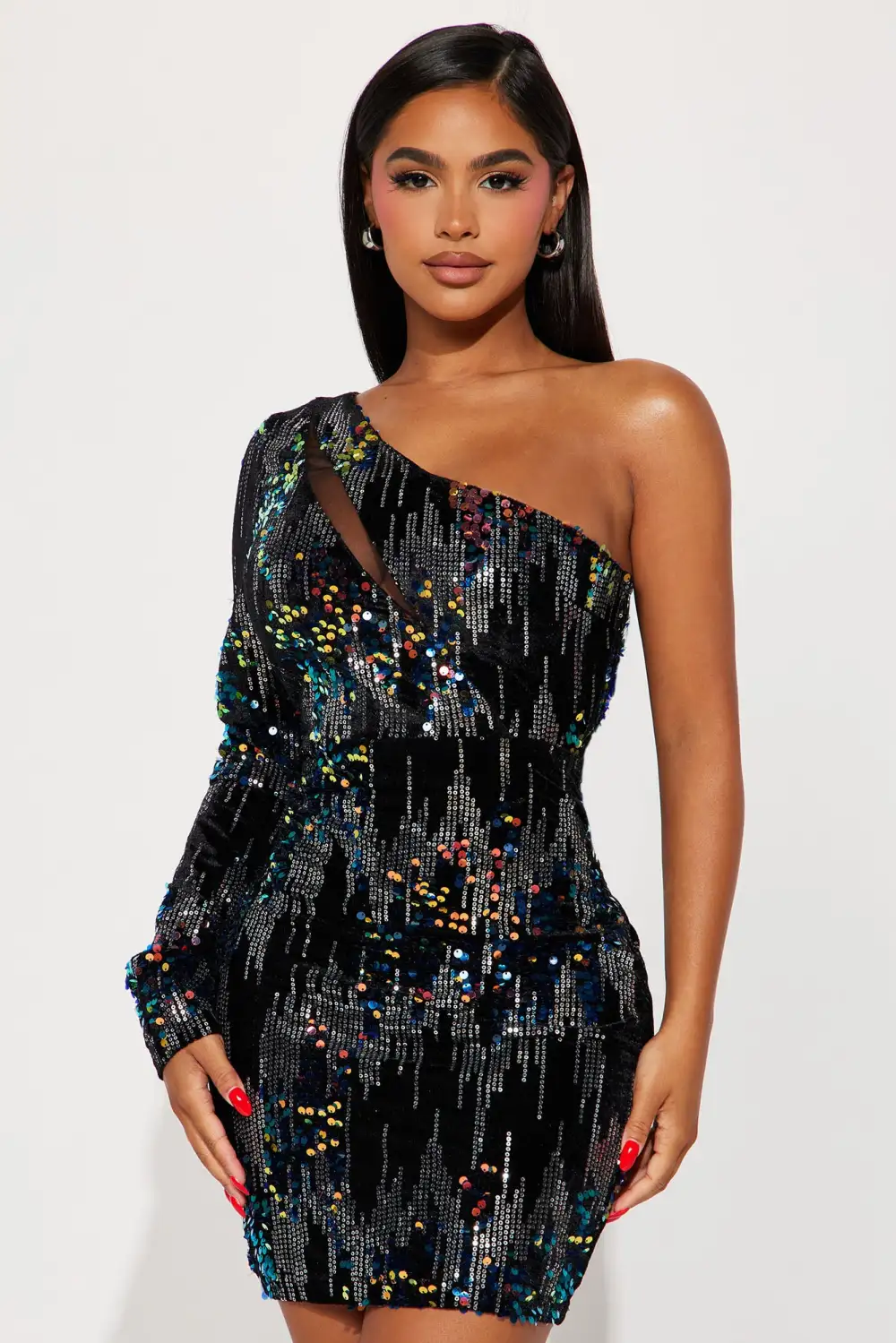 Paulina Sequin Mini Dress - Multi Color