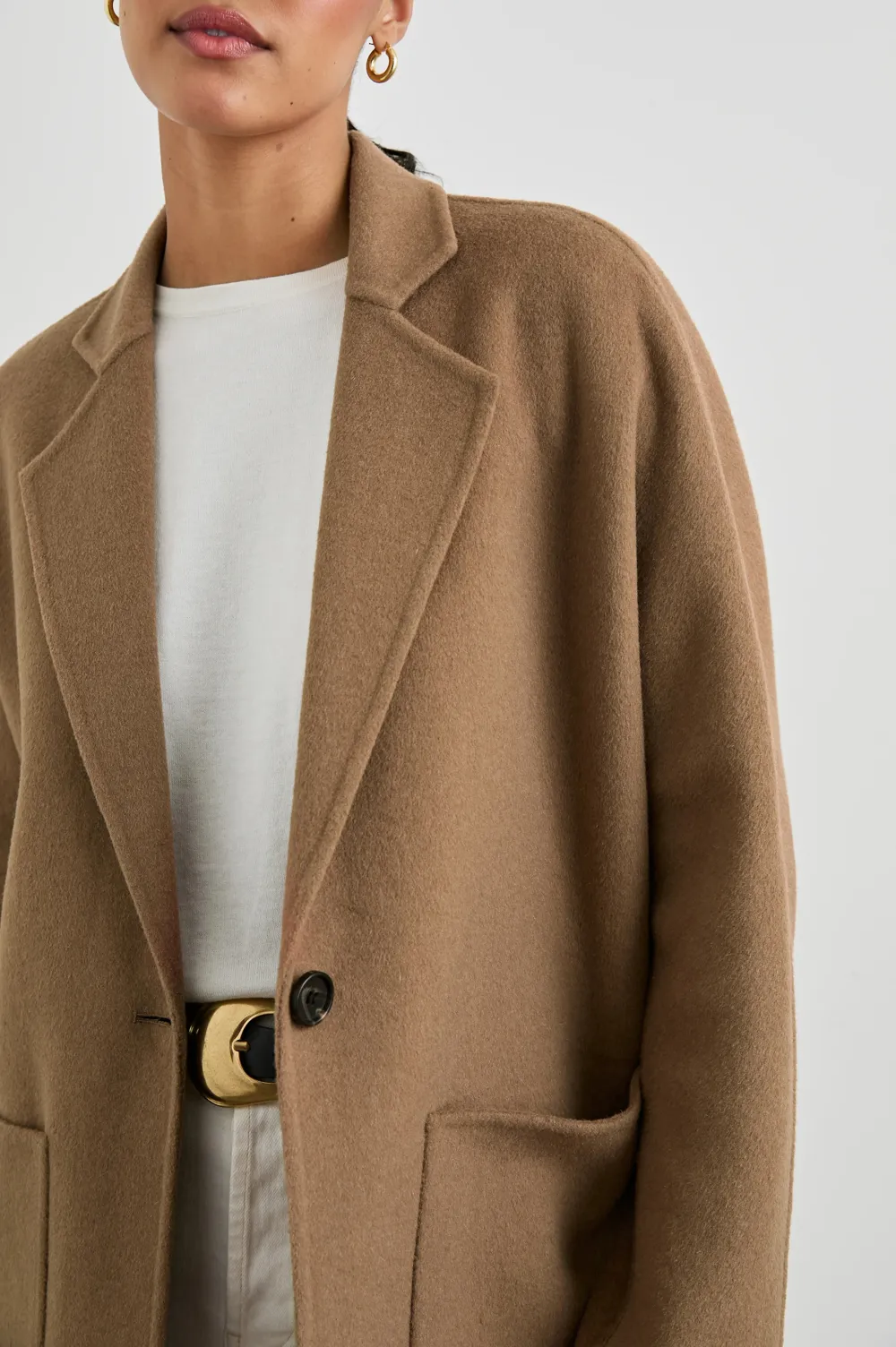 Beige Simple And Warm Women's Coat