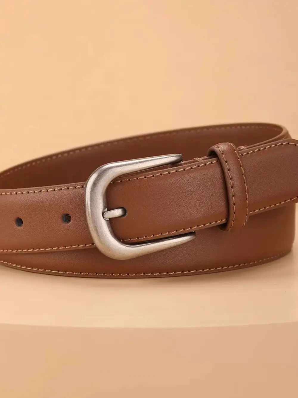 Chic Classic Leather Belt with Buckle