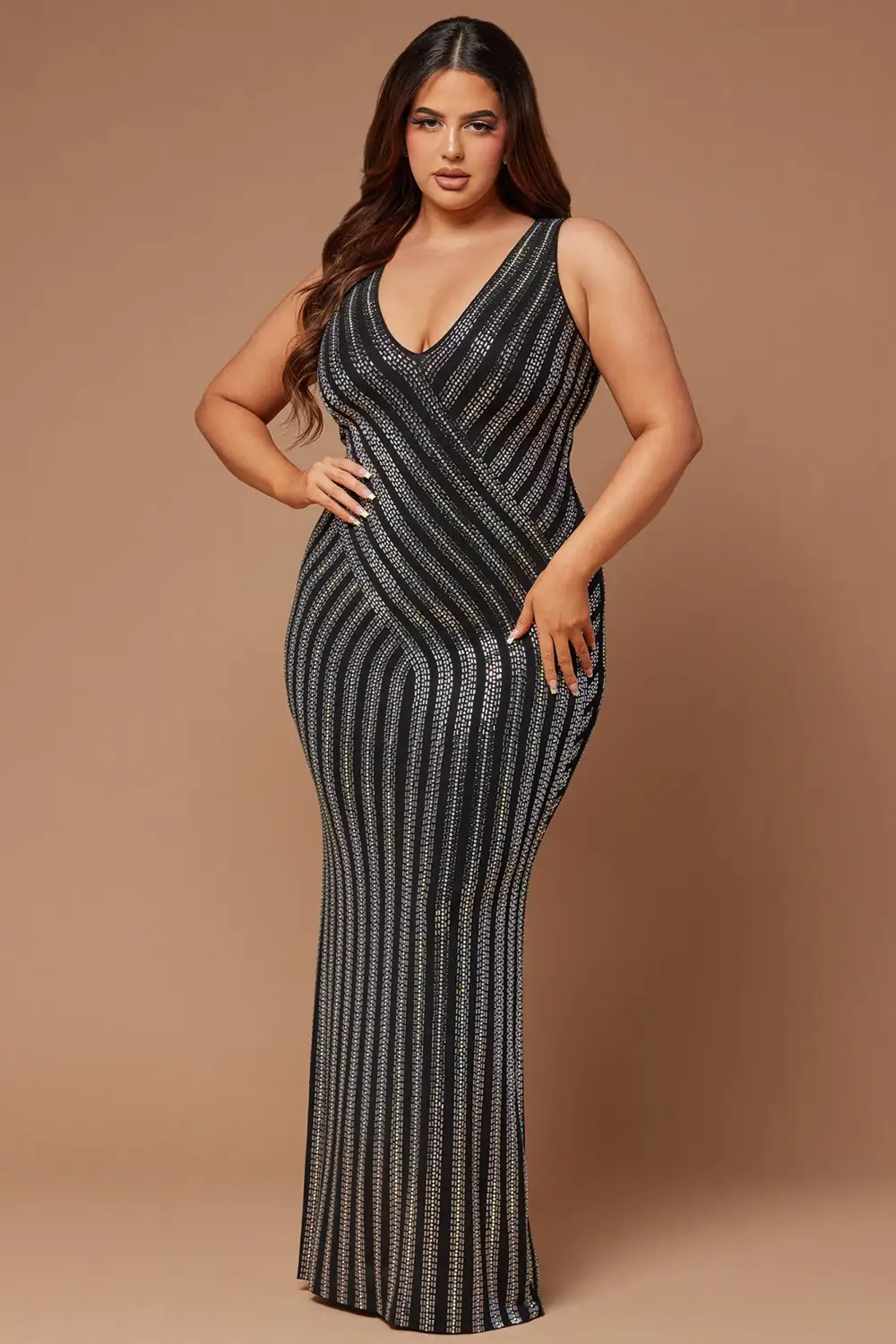 Lyric Embellished Maxi Dress - Black