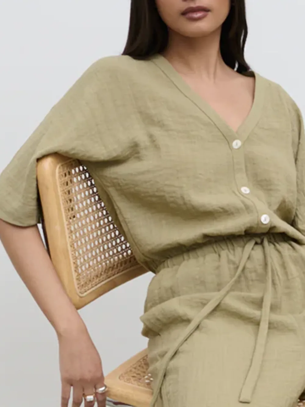 V-Neck Jumpsuit