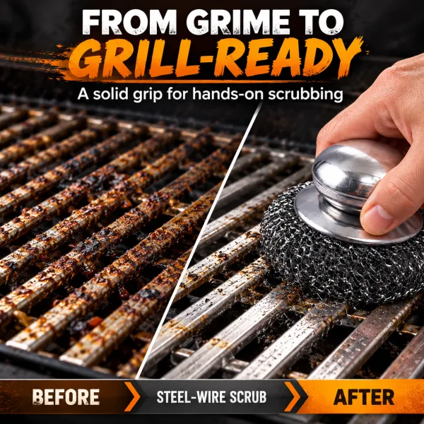 Steel Wire Brush for Cleaning, Rust Removal, Household Dead Corners, BBQ Grill Brush, Concrete Floor Stain Removal