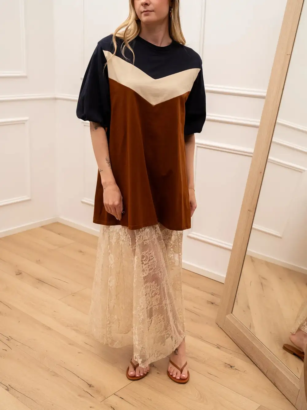 Flowing Midi Cotton Skirt