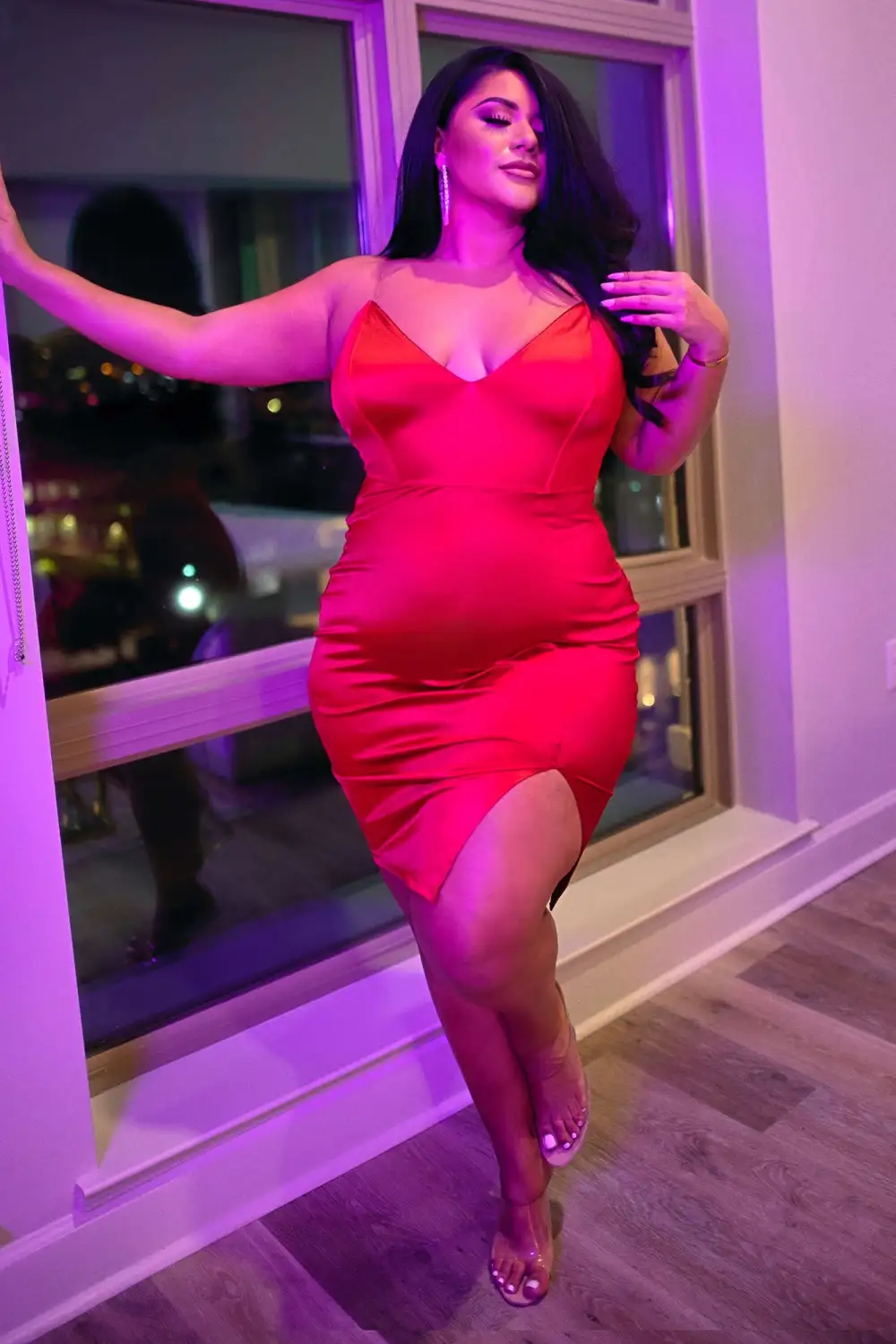 Don't Doubt Me Midi Dress - Red