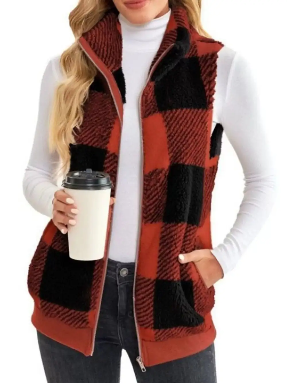 Full Size Color Block Zip