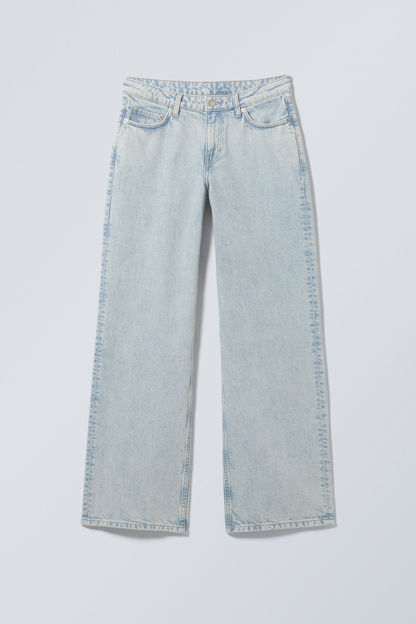 Pocketed Button Wide Leg Jeans
