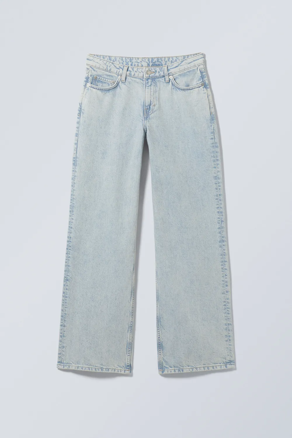 Pocketed Button Wide Leg Jeans