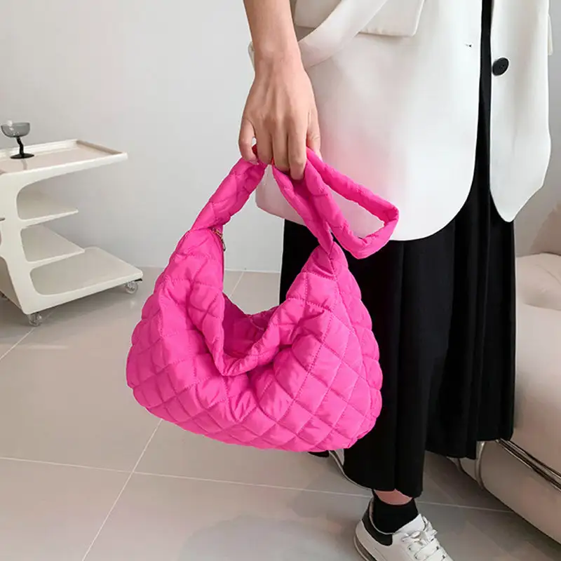 Winter Quilted Crossbody Bag Down Cloth Compact Soft