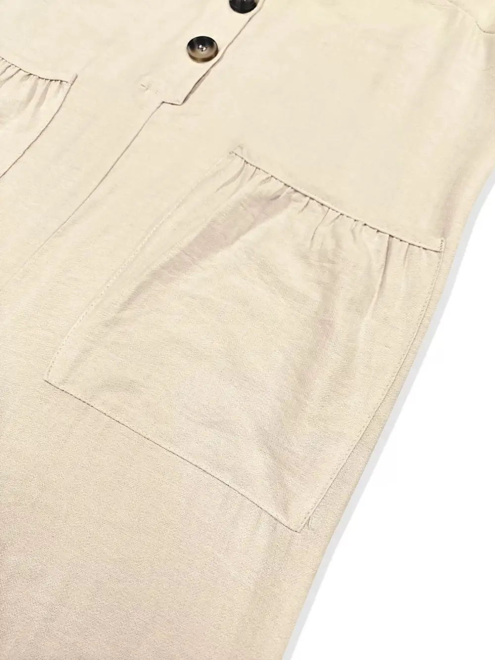 Modern Button Front Wide Leg Jumpsuit