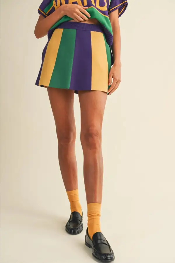 Nylon Mini Roomy Casual Skirt