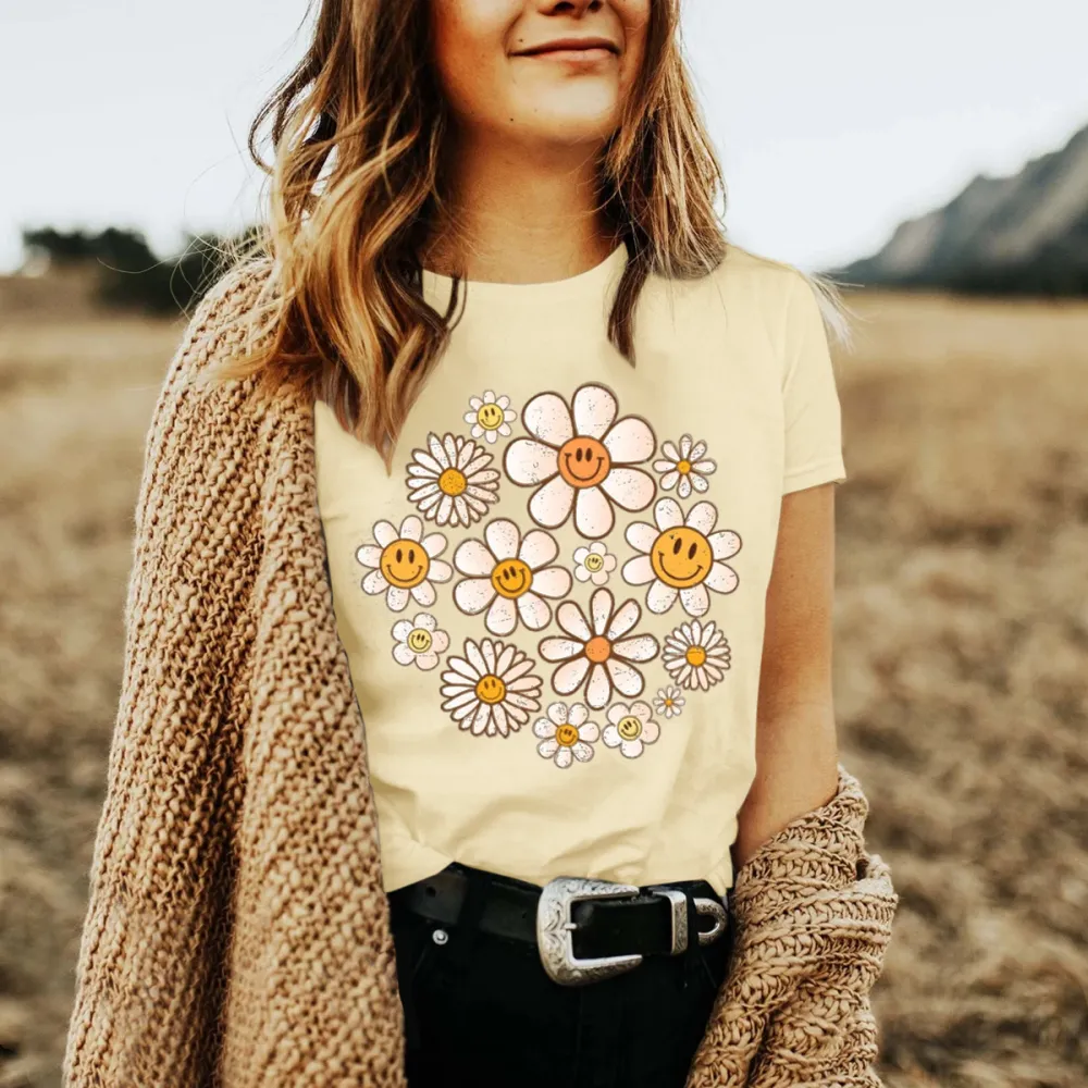 Retro Flowers Daisy Shirt
