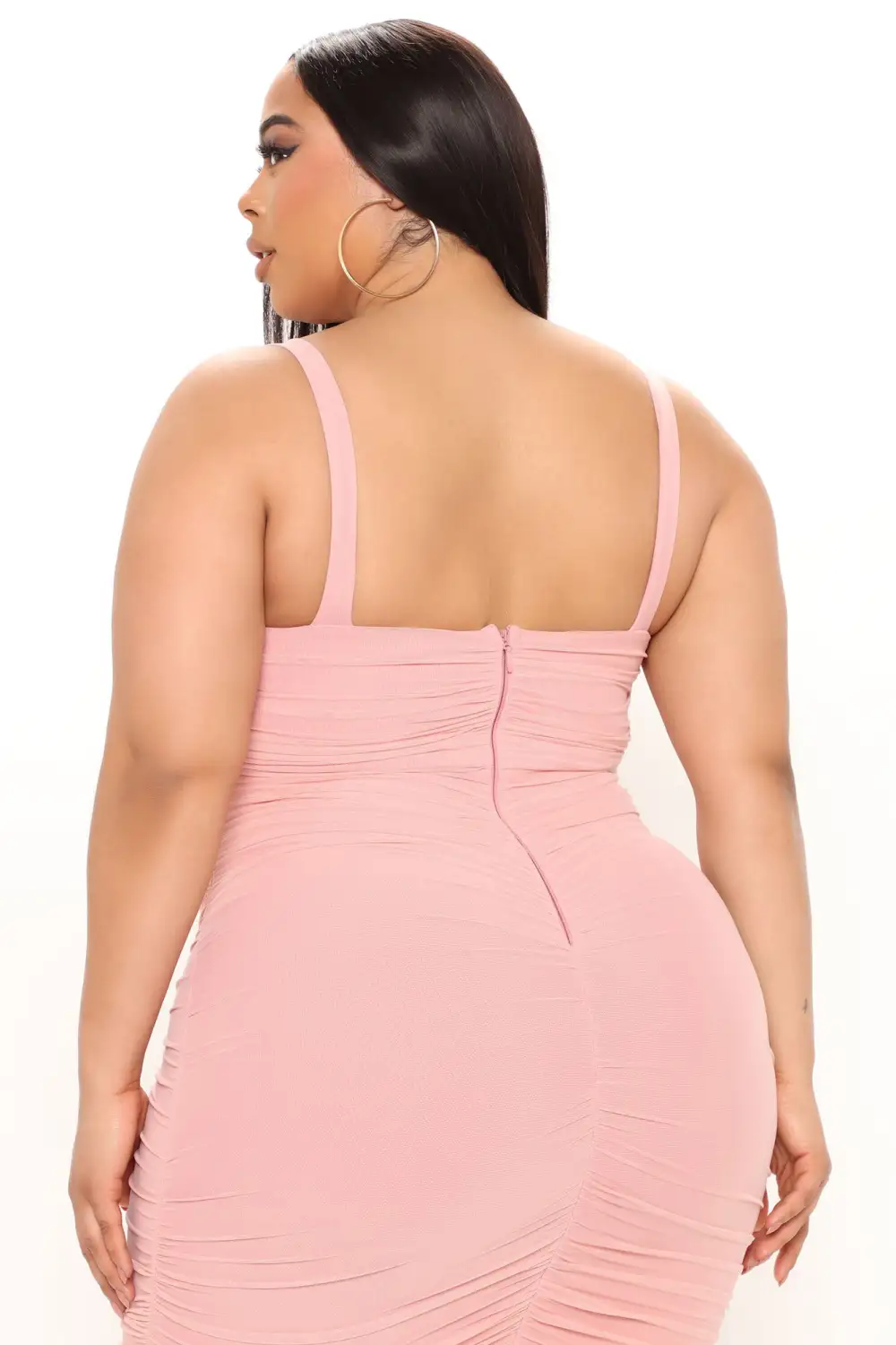 Seeing You Later Ruched Bandage Midi Dress - Mauve