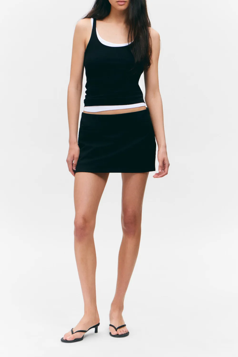 Low Rise Mini Skirt
