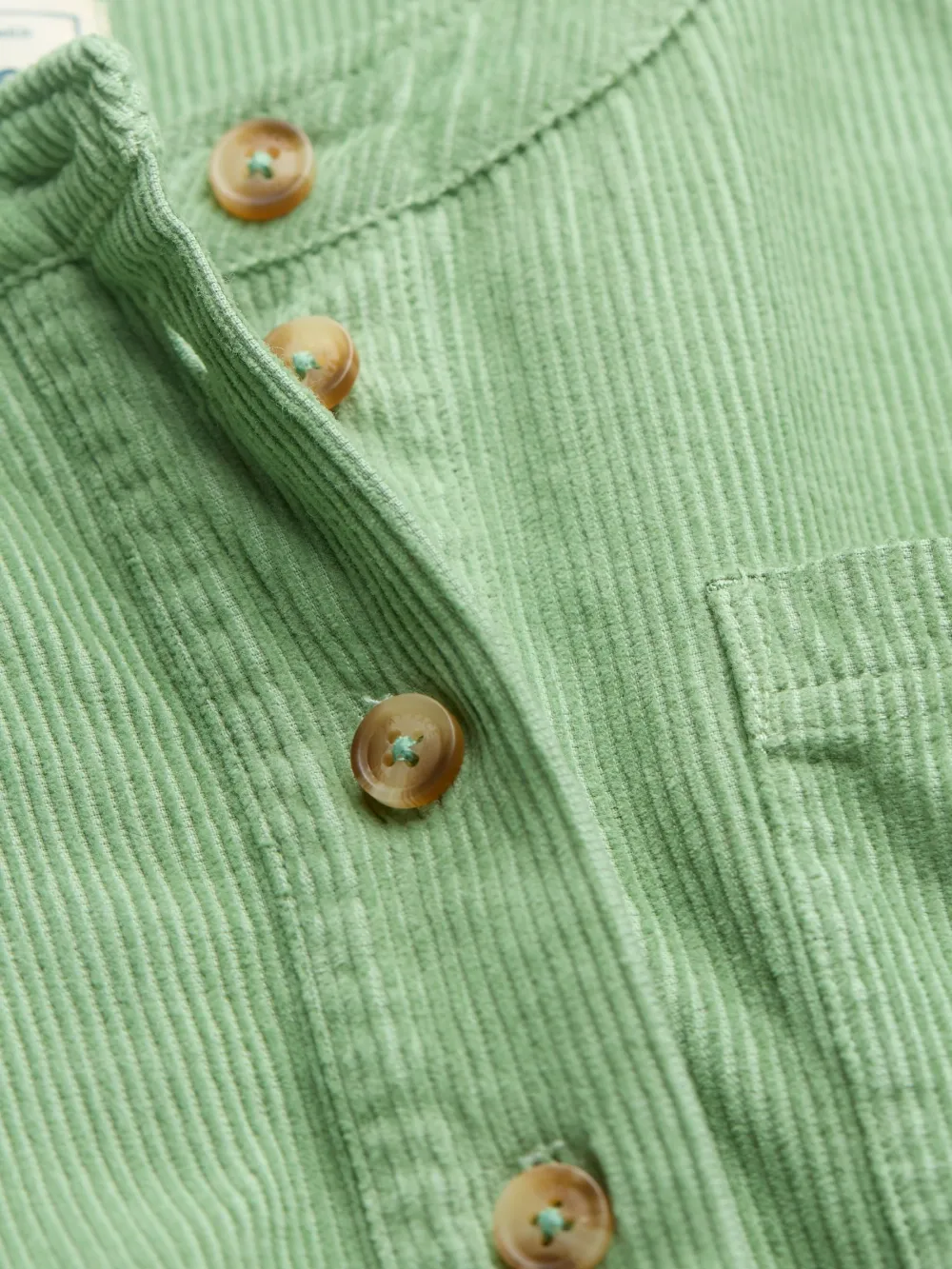 Olive Green Aida 100% Cotton Cord Tunic Dress