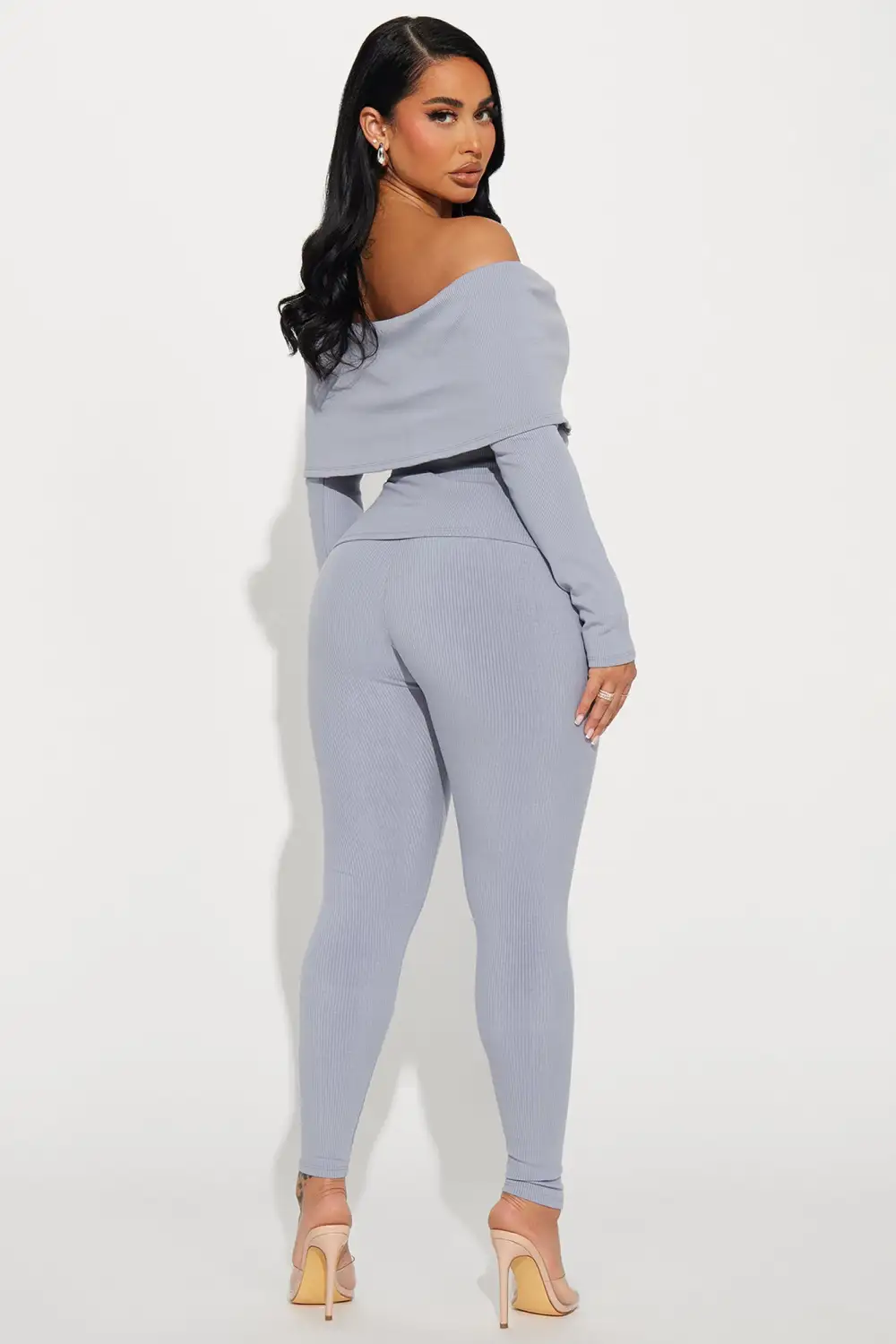 Shaila Snatched Pant Set - Slate Grey