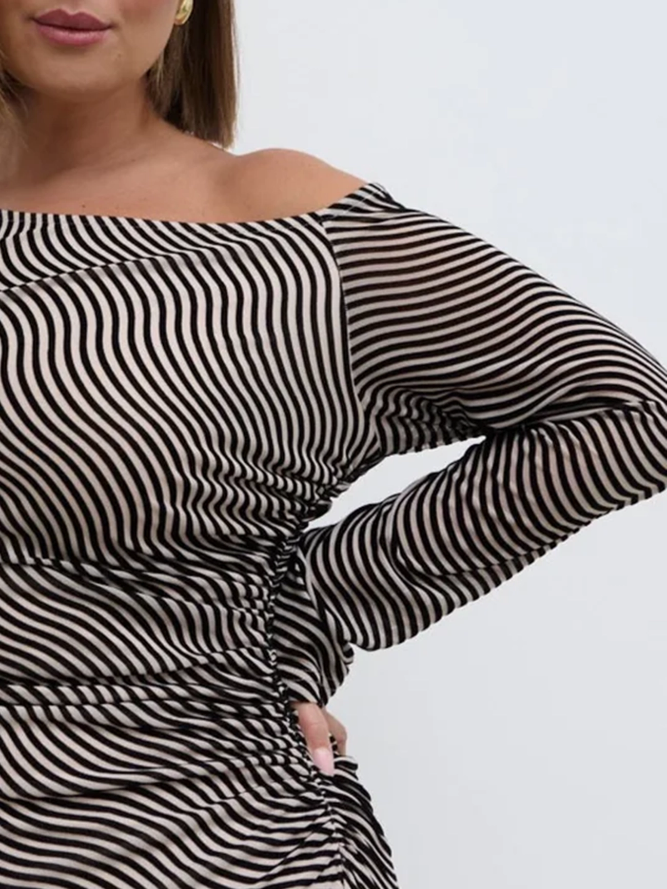Asymmetric Knot Midi Dress Curve