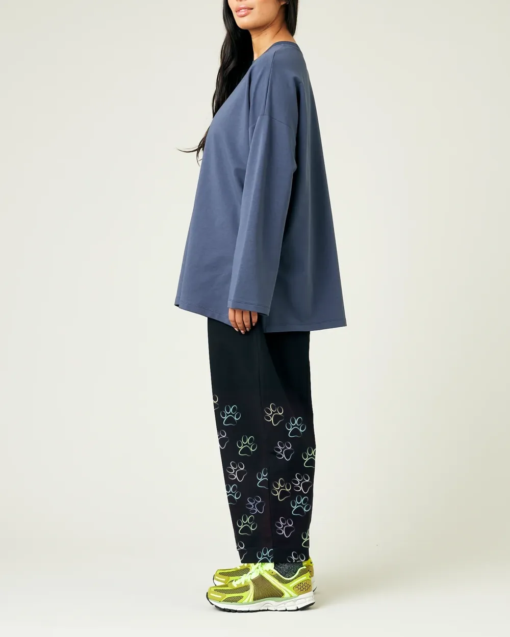 BLACK JERSEY TROUSERS