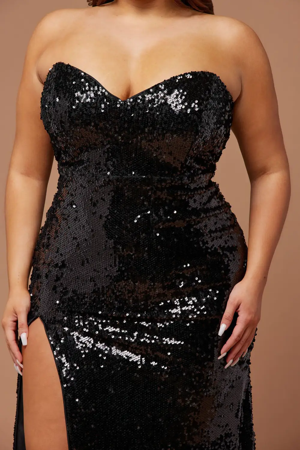 Deana Sequin Gown - Black