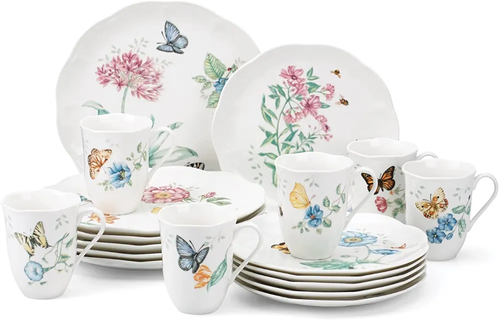 Lenox 865075 Butterfly Meadow 28-Piece Dinnerware Set