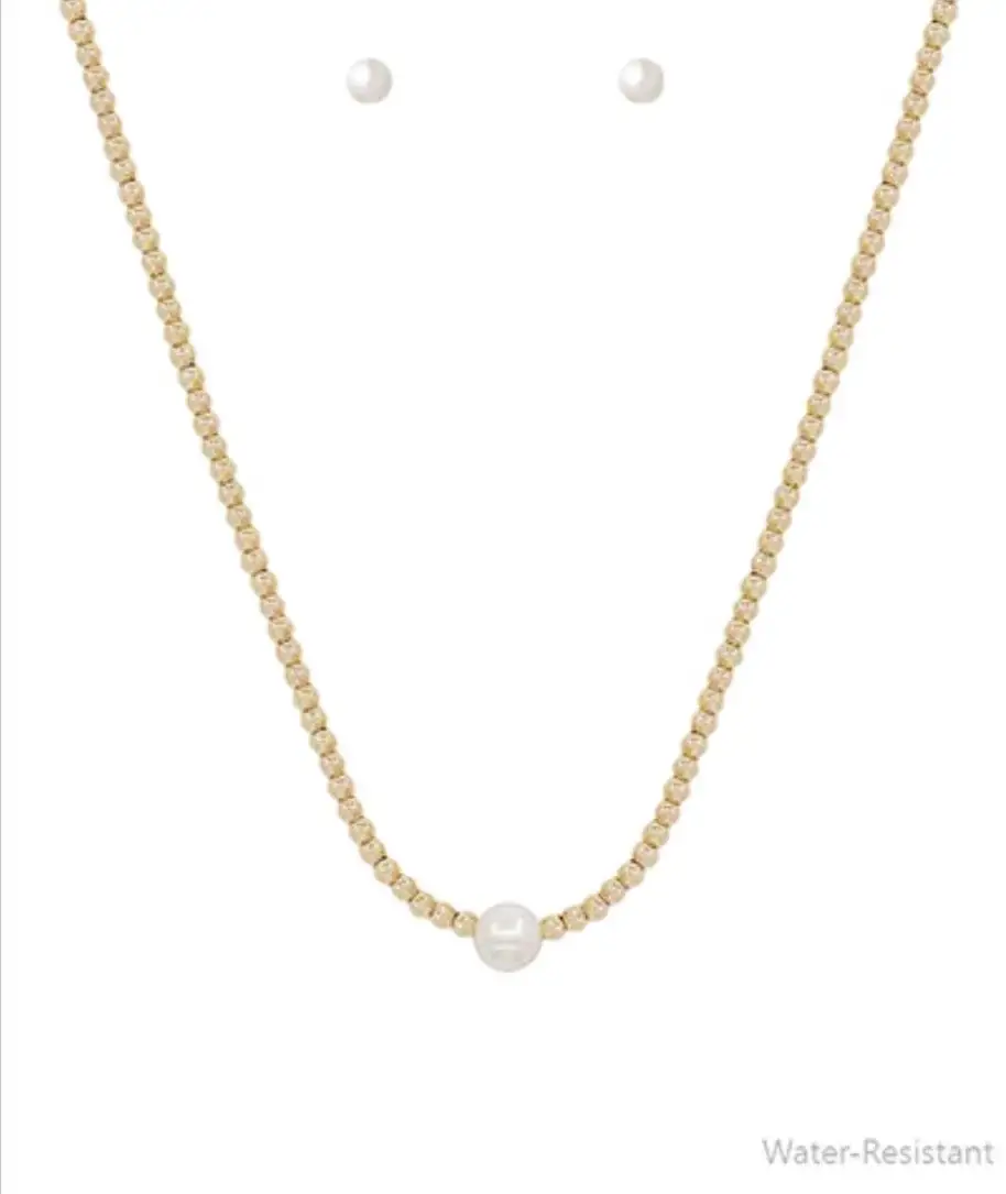 Wr Ball Pearl Necklace
