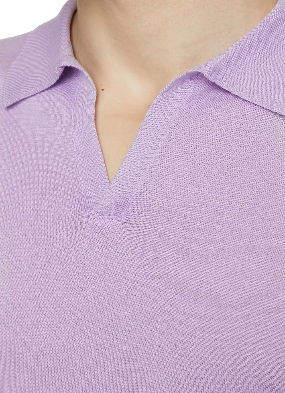 Minimalist Comfort And Slimming Purple Polo Shirt