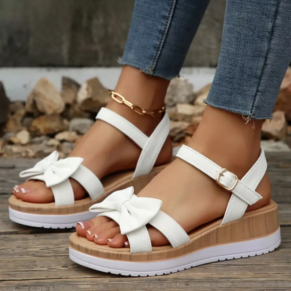 Wedge Bow Sandals