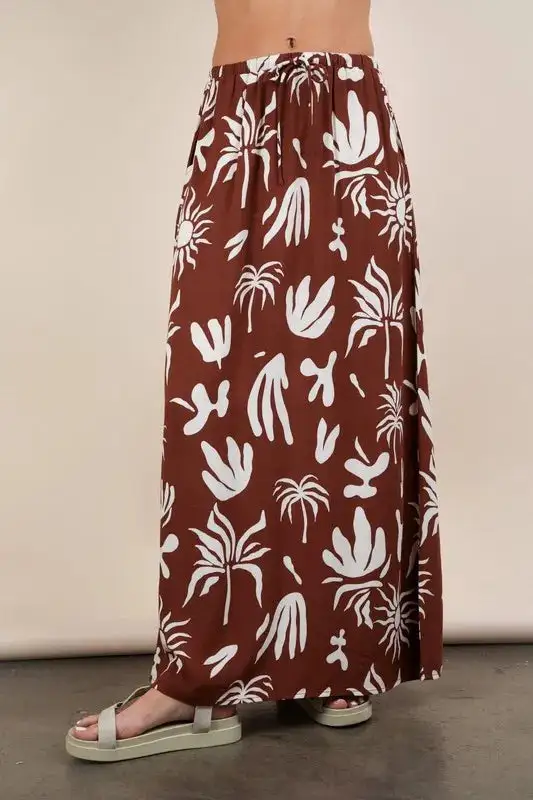 Printed Resort Midi Skirt