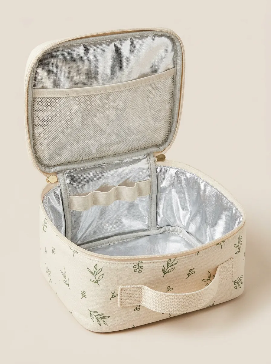 Botanical Nature Lover Green Leaves Printed Insulated Lunch Bag