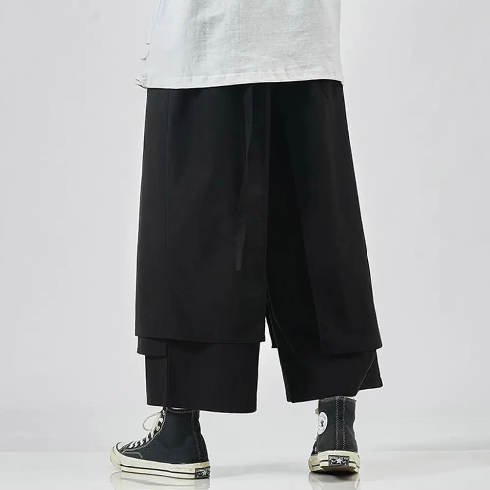 Wide Pleated Hakama Pants
