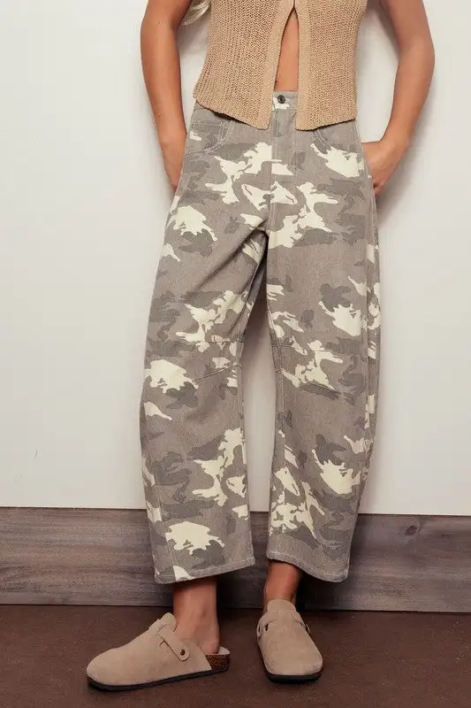 Camo Print Denim Jeans