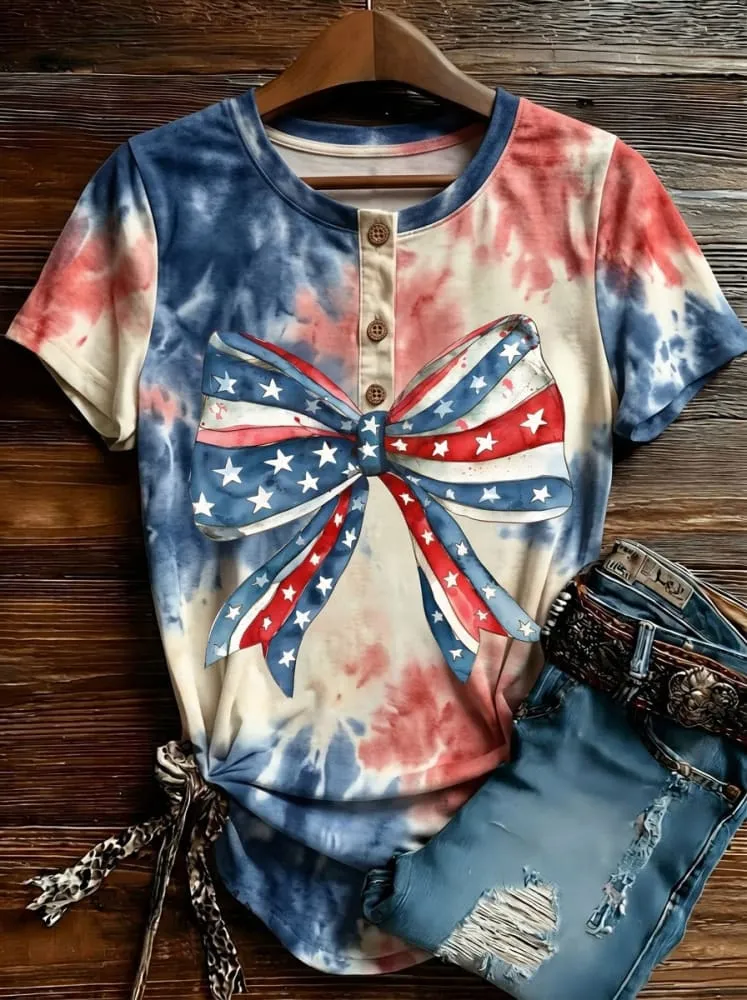 Retro Art Print Polo T-shirt