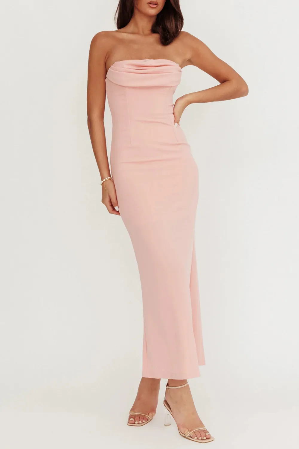 Versatile Casual Solid Color Off-Shoulder Long Skirt