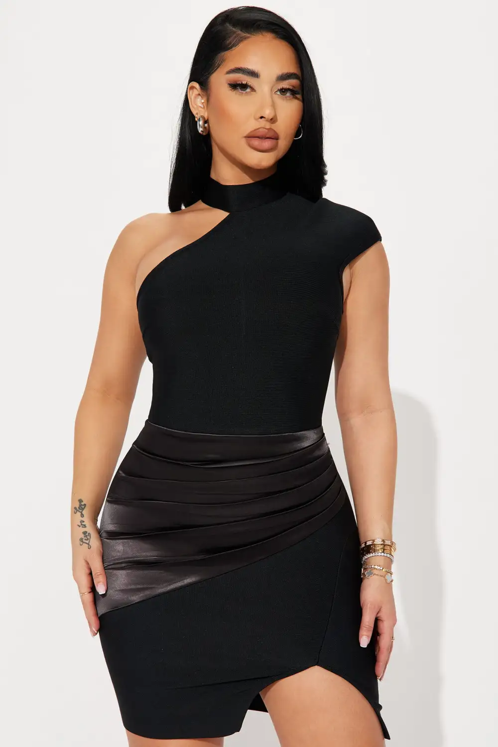 Sadie Bandage Mini Dress - Black