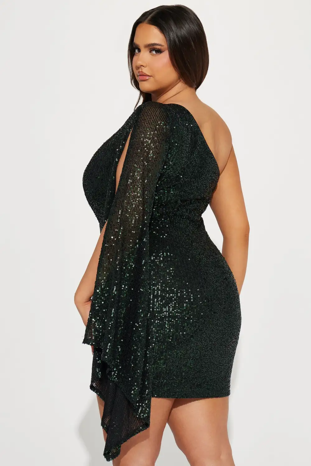 Sandie Sequin Mini Dress - Hunter