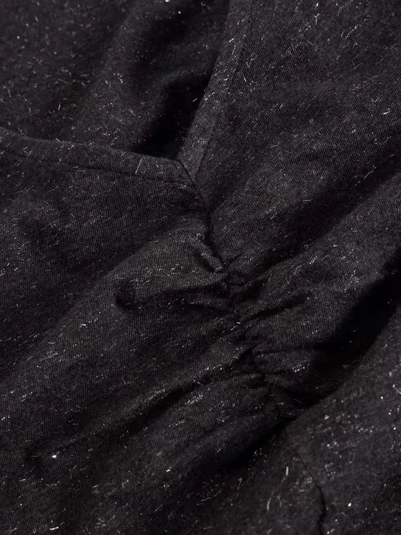 Sparkle Ruched Front Top