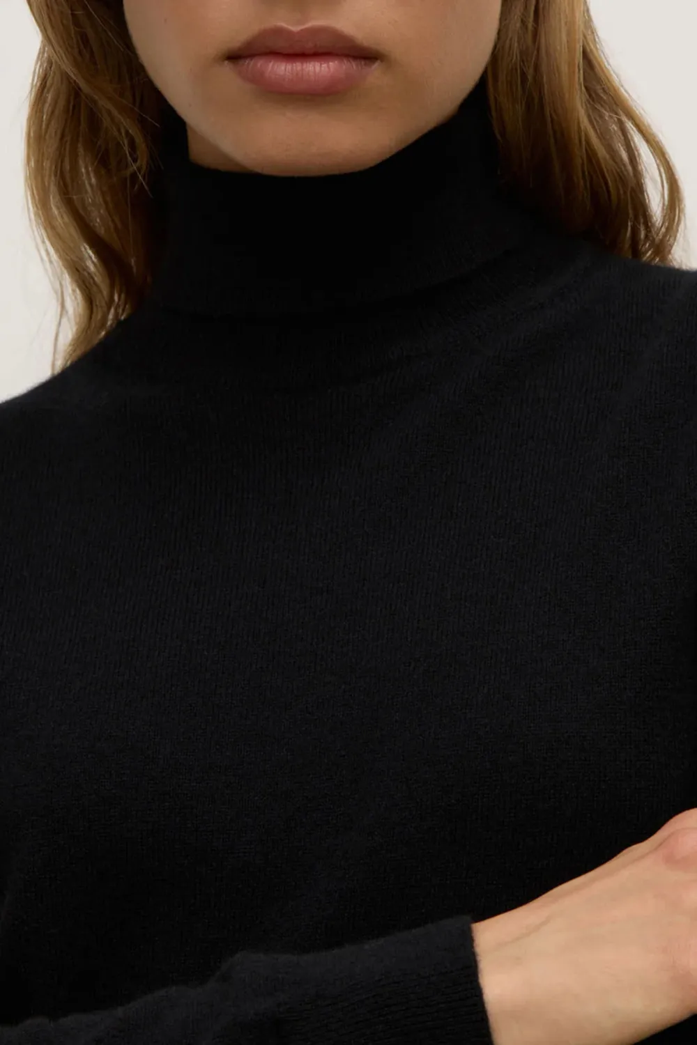 Cashmere High Neck Knitted Sweater