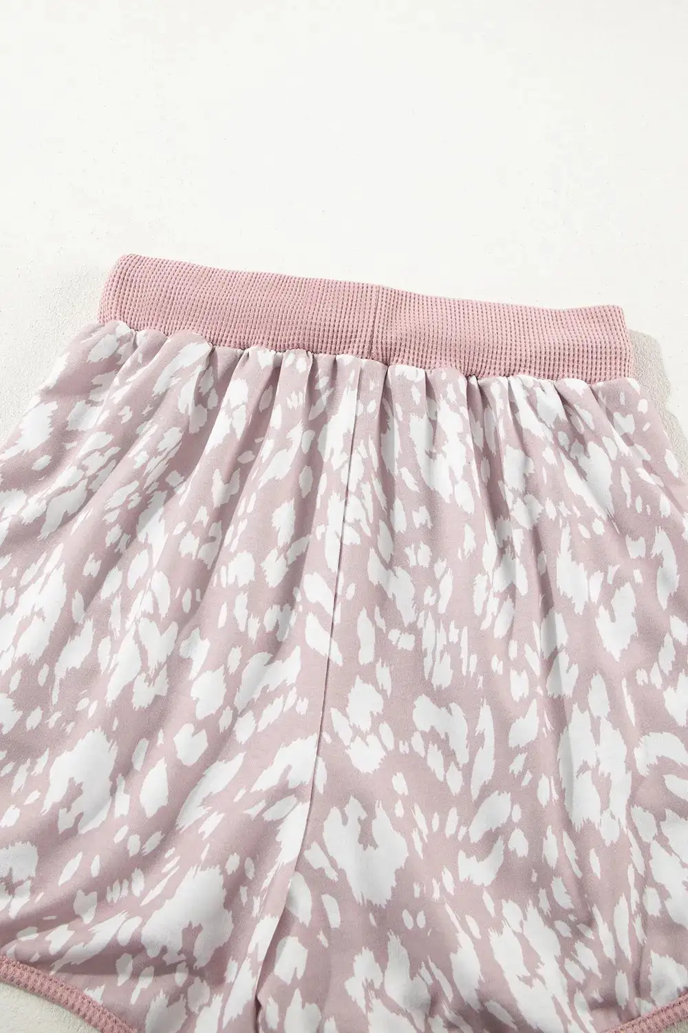 Abstract Print Drawstring Casual Shorts