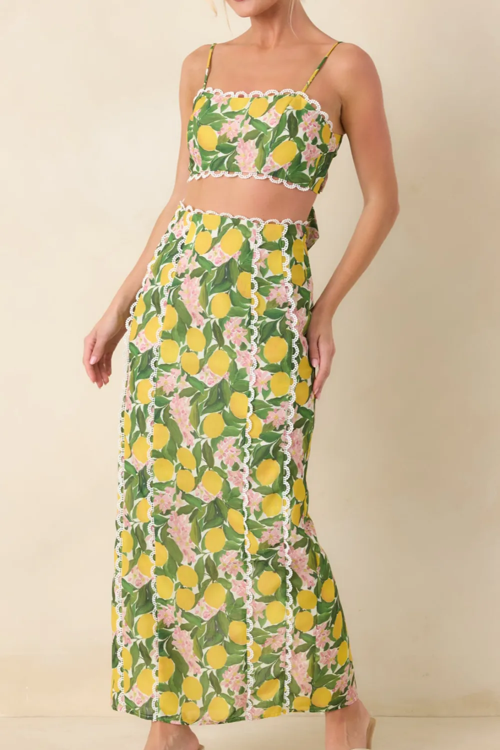 In The Grove Multi Lemon Blossom Maxi Skirt