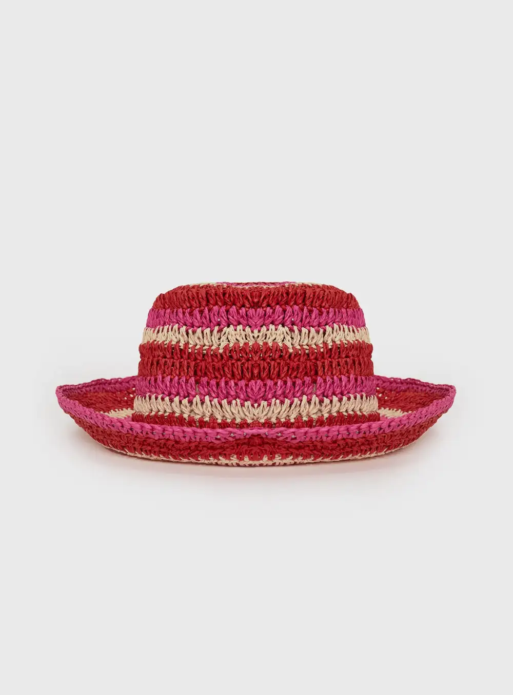 Crochet Bucket Hat Pink/red