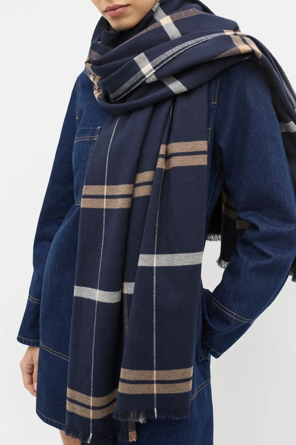 Contemporary Art Check Scarf