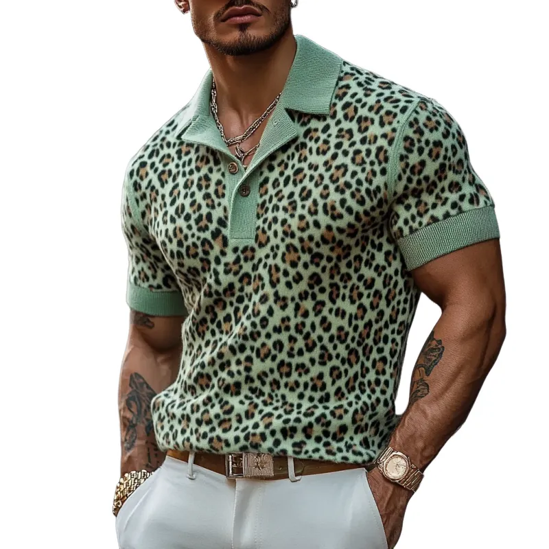 Office Ready Short Sleeve Collared Knit Shirt