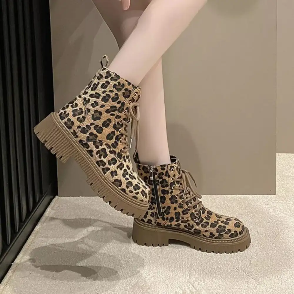 Animal Print Lace Shoes