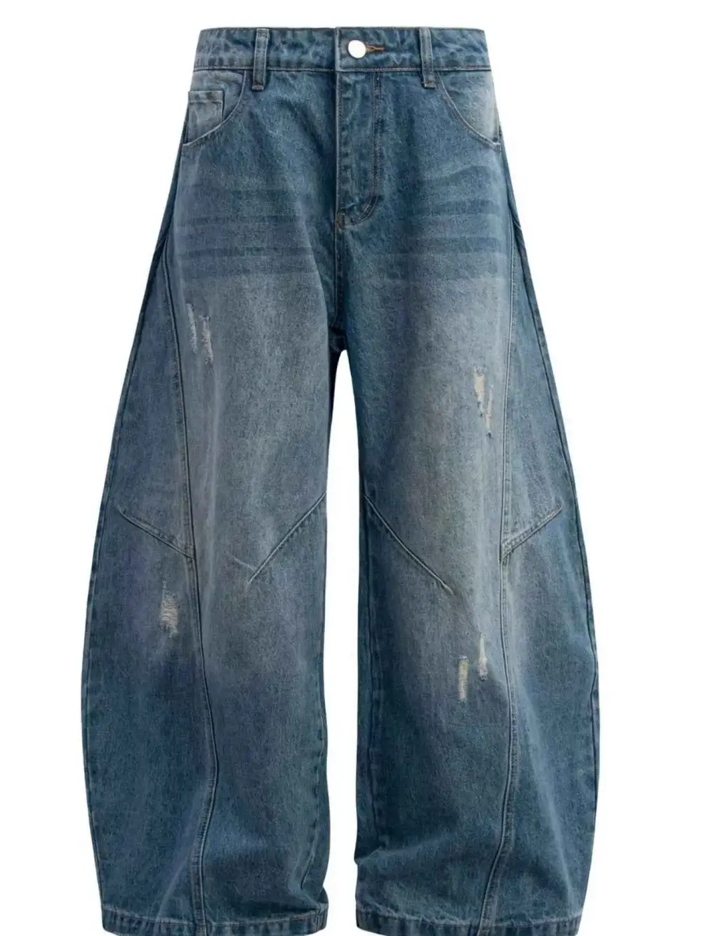 Distressed Wide Leg Baggy Jeans