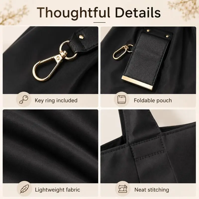 💥2026 HOT SALE💥Foldable Keychain Bag – Reusable Expandable Shopping Bag with Key Ring