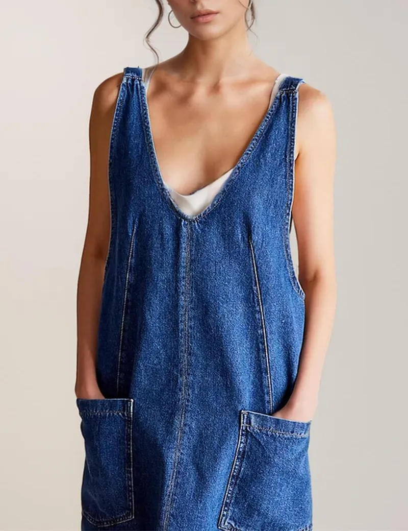 Pocket Denim Mini Dress