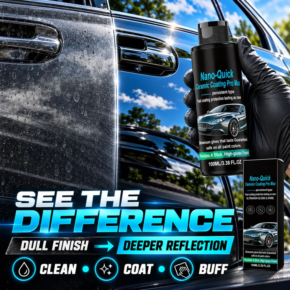 Nano Ceramic Coating Pro MAX is specially designed for cars. It features advanced ceramic technology with dustproof, waterproof properties and long-lasting shine