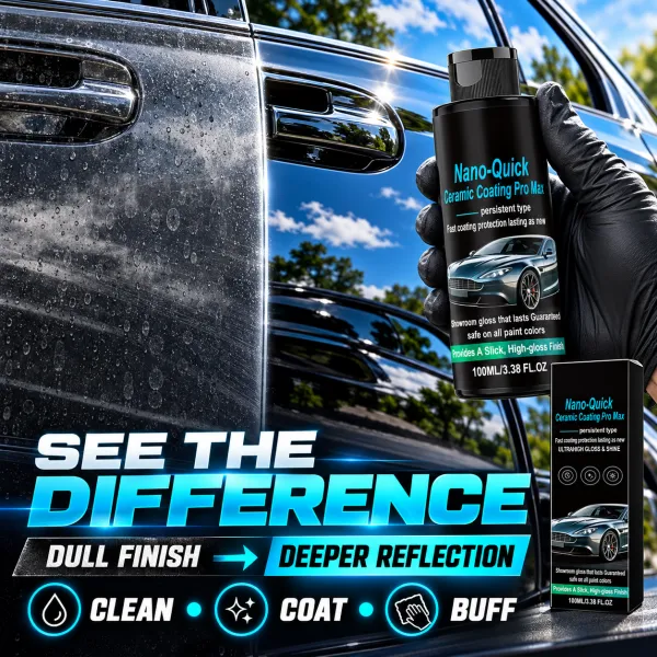 Nano Ceramic Coating Pro MAX is specially designed for cars. It features advanced ceramic technology with dustproof, waterproof properties and long-lasting shine