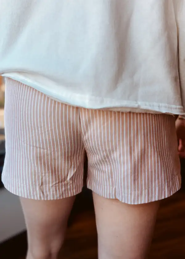 Striped Drawstring Shorts